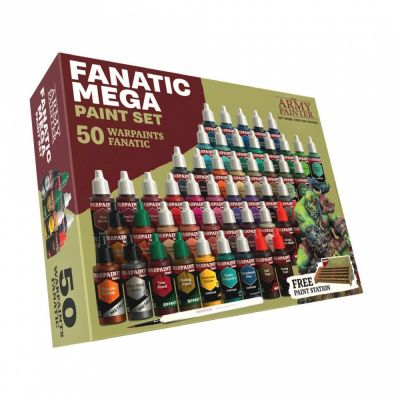   Warpaints Fanatic - Fanatic Mega paint Set : 50 Warpaints Fanatic (Free Paint Station)