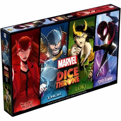 Ds et Gemmes Best-Seller Dice Throne Marvel - Thor, Loki, Spiderman, Scarlet Witch