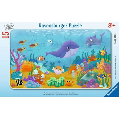  Rflexion Ravensburger - Puzzle cadre 15 Pices - Petits animaux sous l'eau