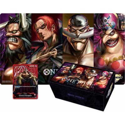 Tapis de Jeu et Wall Scroll One Piece Card Game et Bote de rangement - Les 4 Empereurs