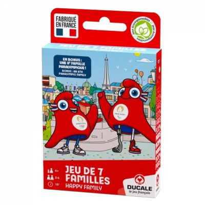 Jeu de Cartes Enfant Jeu de 7 familles - JO 2024 happy family