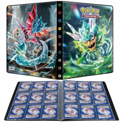 Portfolio A4 - 9 cases Pokmon Mascarade Crpusculaire : Ogerpon- A4 - 14 pages de 9 cases ( 252 cartes recto-verso)