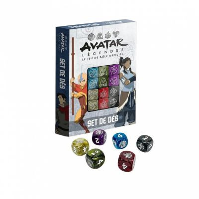 Ds et Gemmes Jeu de Rle Avatar Lgendes - Set de Ds
