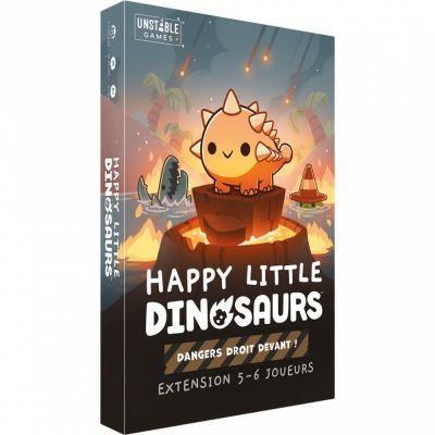 Jeu de Cartes Unstable Games Happy Little Dinosaurs - Danger Droit Devant : Extension 5-6 joueurs
