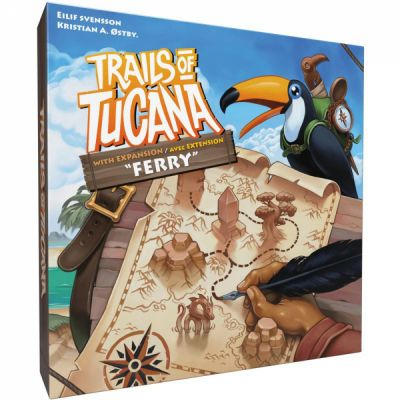 Jeu de Plateau Roll and write Trails of Tucana + Extension Ferry (FR-EN)