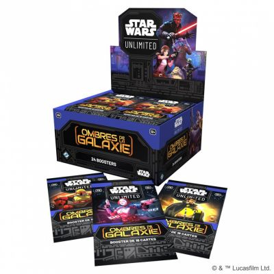 Boite de Boosters Franais Star Wars Unlimited Ombres de la Galaxie - Display de 24 Boosters