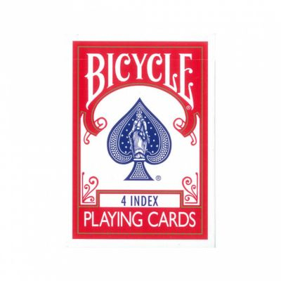 Jeu de Cartes Bicycle Jeu de 54 cartes - Bicycle - 4 Index - Rouge