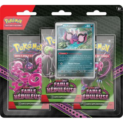 Tripack 3 Boosters Pokmon EV6.5 Ecarlate et Violet - Fable Nbuleuse : Pchaminus