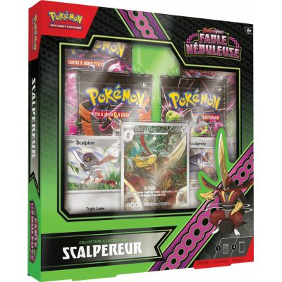 Coffret 4 Boosters Pokmon Collection Illustration - EV6.5 Ecarlate et Violet - Fable Nbuleuse : Scalpereur