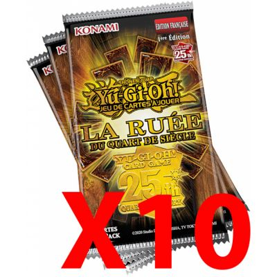 Booster Franais Yu-Gi-Oh! La Rue du Quart de Sicle - Lot de 10