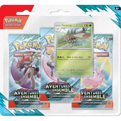 Tripack 3 Boosters Pokmon EV09 Ecarlate et Violet - Aventures Ensemble : Yanmega