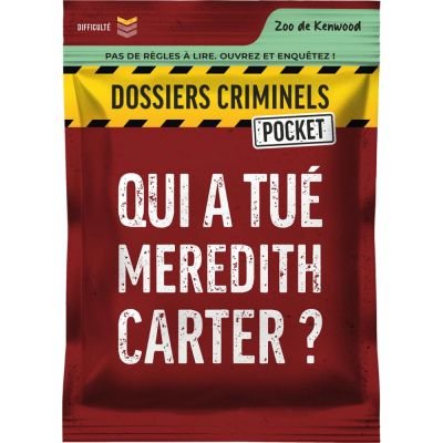 Enqute Enqute Dossiers Criminels Pocket 1 - Qui a tu Meredith Carter ?