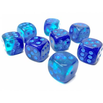 Ds et Gemmes Jeu de Rle Chessex - Set de 36 Ds -  6 Faces Couleur - Gemini - Blue-blue/light blue - CHX26863
