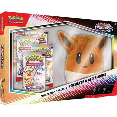 Coffret 5 Boosters Pokmon EV8.5 Ecarlate et Violet - Evolutions Prismatiques - Collection Spciale Pochette  Accessoires