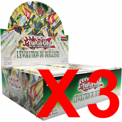 Boite de Boosters Franais Yu-Gi-Oh! Display de 24 Boosters - L'volution du Duelliste - Lot de 3