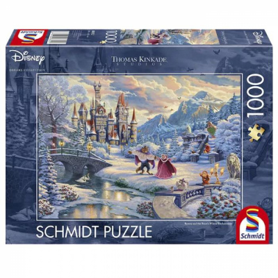 Puzzle Rflexion PUZZLE DISNEY - La Belle et la Bte : Enchantement Hivernal