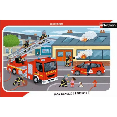  Rflexion Ravensburger - Puzzle cadre 15 Pices - Les Pompiers