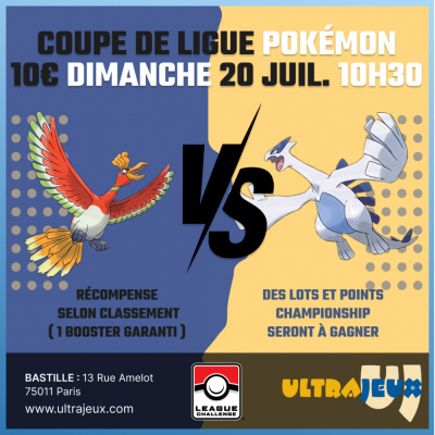 Evnements Pokmon Coupe de Ligue Pokmon - Dimanche 20 Juillet 2025  10h30 - Bastille