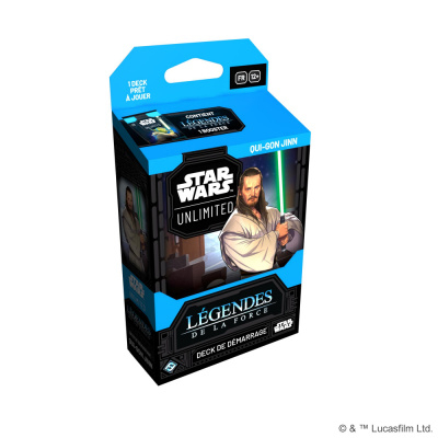 Deck de Demarrage Star Wars Unlimited Lgendes de la Force : Qui-Gon Jinn