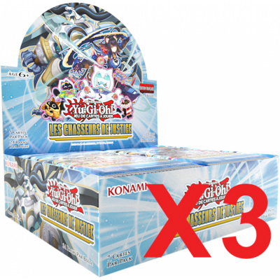 Boite de Boosters Franais Yu-Gi-Oh! Display de 24 boosters - Les Chasseurs de Justice - Lot de 3