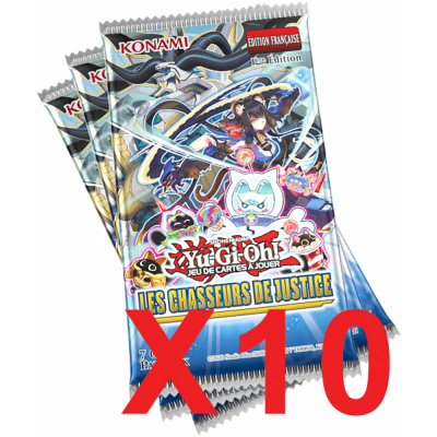 Booster Franais Yu-Gi-Oh! Les Chasseurs de Justice - Lot de 10