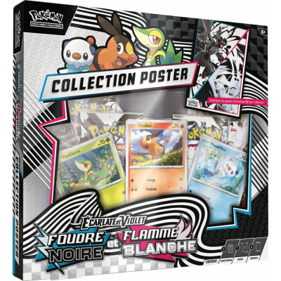 Coffret 4 Boosters Pokmon EV10.5 Ecarlate et Violet - Foudre Noire & Flamme Blanche - Collection Poster