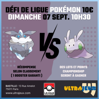 Evnements Pokmon Dfi de Ligue Pokmon - Dimanche 7 Septembre  10h30 - Bastille