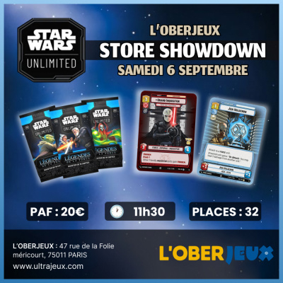 Evnements Star Wars Unlimited Tournoi Store Showdown - Samedi 6 Septembre 2025 - 11h30 - Oberkampf