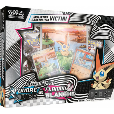 Coffret 4 Boosters Pokémon EV10.5 Ecarlate et Violet - Foudre Noire & Flamme Blanche : Victini