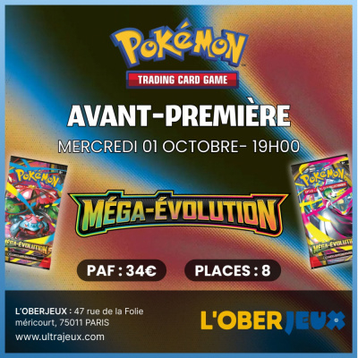 Evnements Pokmon Avant Premire Pokmon Mga volution - 1er Octobre 2025  19h00 - Oberkampf