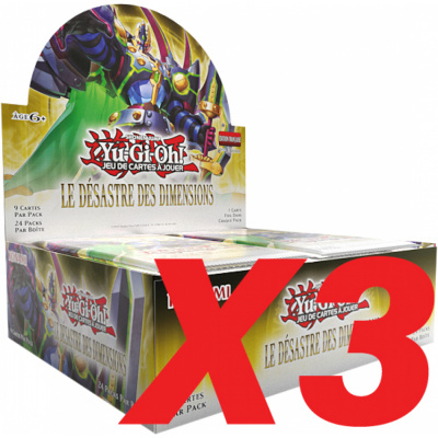 Boite de Boosters Franais Yu-Gi-Oh! Display de 24 Boosters - Le Dsastre des Dimensions - Lot de 3