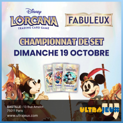 Evnements Lorcana Tournoi Lorcana - Championnat de Set : Fabuleux - Construit - Dimanche 19 Septembre 2025  10h30 - Bastille