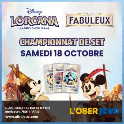 Evnements Lorcana Tournoi Lorcana - Championnat de Set : Fabuleux - Construit - Samedi 18 Octobre 2025  11h30 - Oberkampf