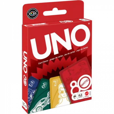 Jeu de Cartes Uno Uno Rouge Ruby - 80 ans