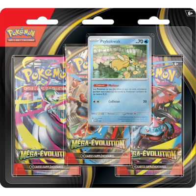 Tripack 3 Boosters Pokmon ME01 Mga Evolution : Psykokwak