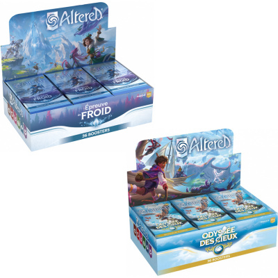Boite de Boosters Franais Altered L'Odysse des Cieux + preuve du Froid (Lot de 2 Displays)