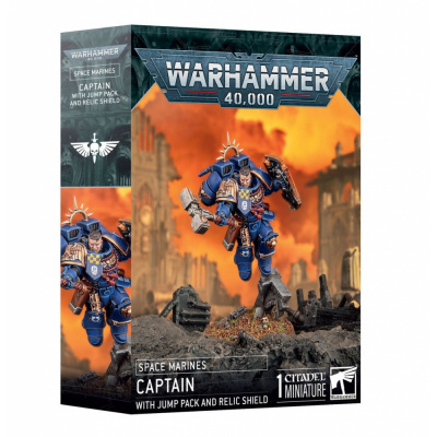 Figurine Warhammer 40.000 Warhammer 40.000 - Space Marines : Captain with Jump Pack and Relic Shield (Capitaine avec Racteur Dorsal et Bouclier Relique)
