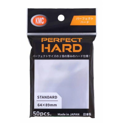 Protges Cartes Standard  Kmc - Standard - Perfect Hard 50 Sleeves  - 64x89mm