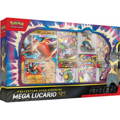 Coffret 5 Boosters Pokmon Collection avec Figurine - Mega Lucario EX