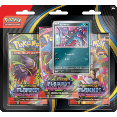 Tripack 3 Boosters Pokmon ME02 Mga-volutions - Flammes Fantasmagoriques : Farfuret
