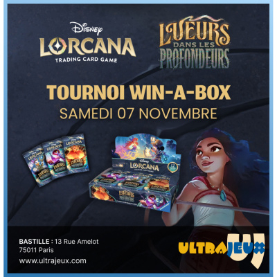 Evnements Lorcana Evnements Lorcana - Tournoi Construit Lorcana - Tournoi WIN A BOX - Dimanche 07 dcembre 2025  11h00 - Bastille