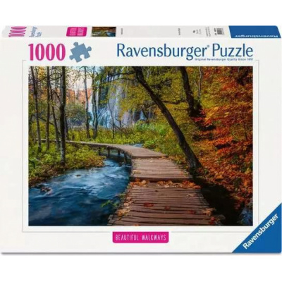  R�flexion Ravensburger - Puzzle 1000 p - Chemin bois� d'automne