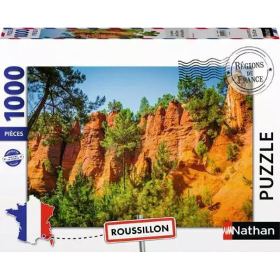 Bas� sur votre Logique R�flexion Nathan - Puzzle 1000 pi�ces - Collection R�gions de France : Le Sentier des Ocres de Roussillon