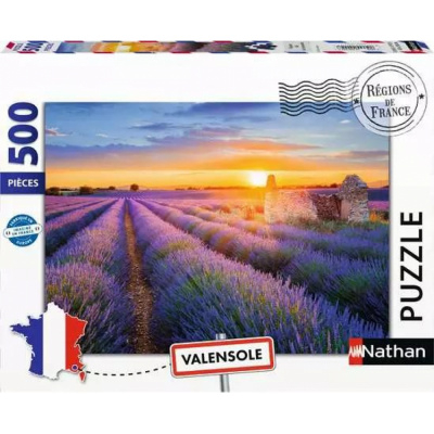 Bas� sur votre Logique R�flexion Nathan - Puzzle 500 pi�ces - Collection R�gions de France : Route de la Lavande, Valensole