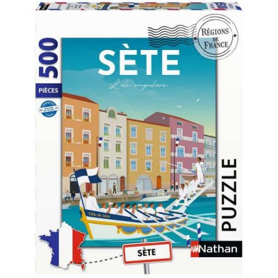 Bas� sur votre Logique R�flexion Nathan Puzzle - 500 pi�ces - Collection R�gions de France : Affiche de S�te