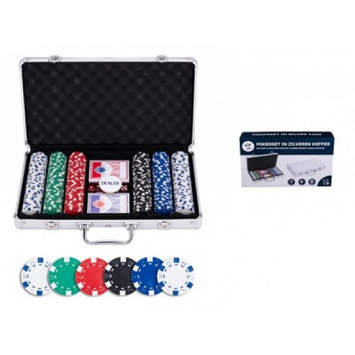 Ambiance en Soir�e Poker - Mallette Poker aluminium - 300 Jetons