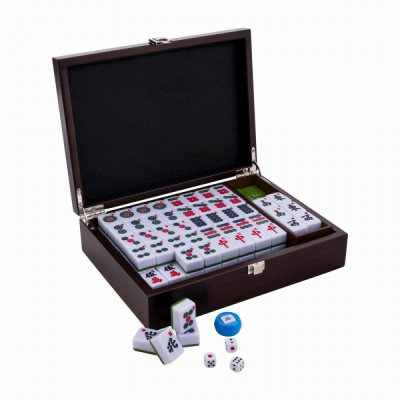 Jeu de Plateau Classique Mahjong Luxe Bois