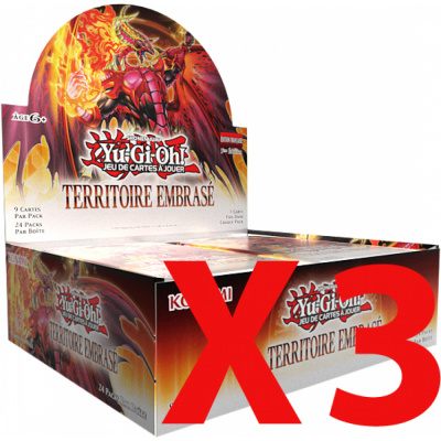 Boite de Boosters Fran�ais Yu-Gi-Oh! Display de 24 Boosters - Territoire Embras� - Lot de 3