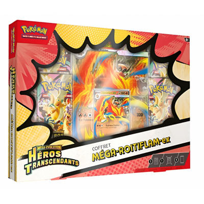 Coffret 4 Boosters Pok�mon ME2.5 M�ga-�volution - H�ros Transcendants - M�ga-Roitiflam-ex