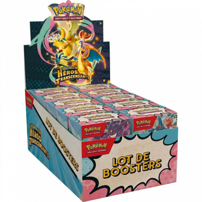 Booster Pokémon Héros Transcendants – Méga-Évolution – 10 Cartes – Version Française – Dès 6 Ans